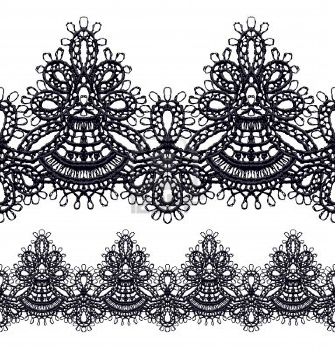 14 Lace Trim Vector Images