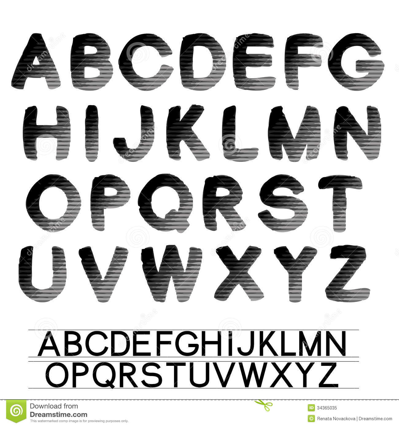 Black Letter Alphabet Font