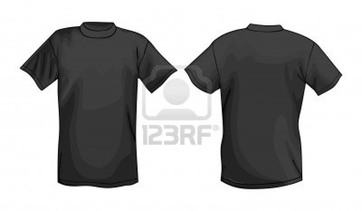 Black Shirt Template Front and Back