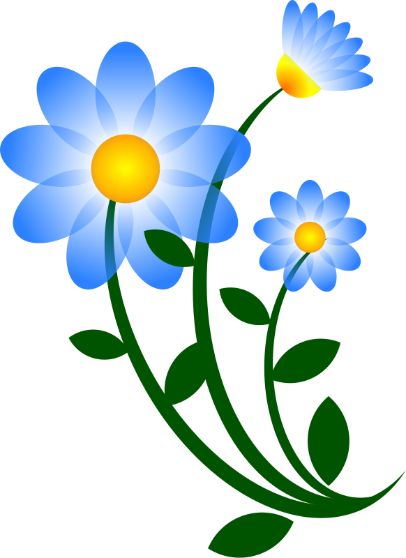 Blue Flower Clip Art Free Blue Flower Clip Art Free