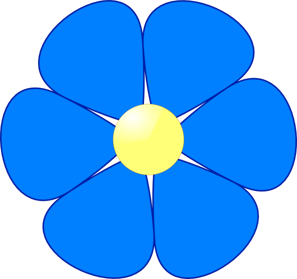 Blue Flower Clip Art Blue Flower Clip Art