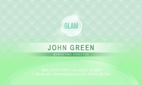 Business Card PSD Green Backgrounds