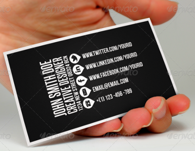 12 Business Card Icons White Images