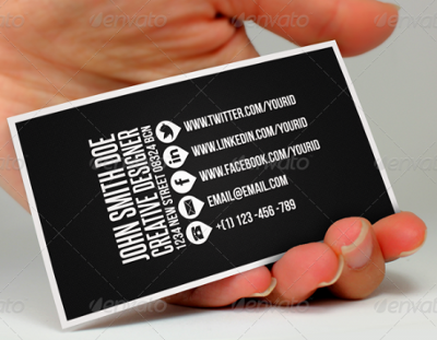 Business Cards with Social Media Icons