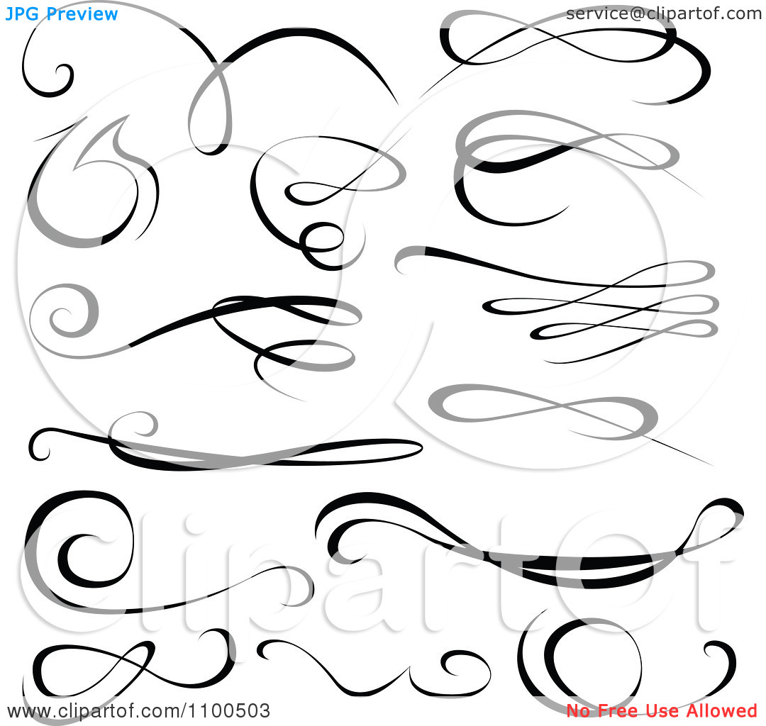 Calligraphy Swirls Free Vector Clip Art Calligraphy Swirls Free Vector Clip Art
