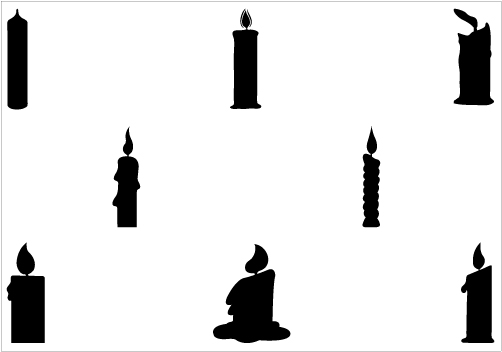 Candle Silhouette Clip Art