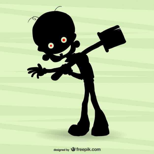 Cartoon Zombie Silhouette