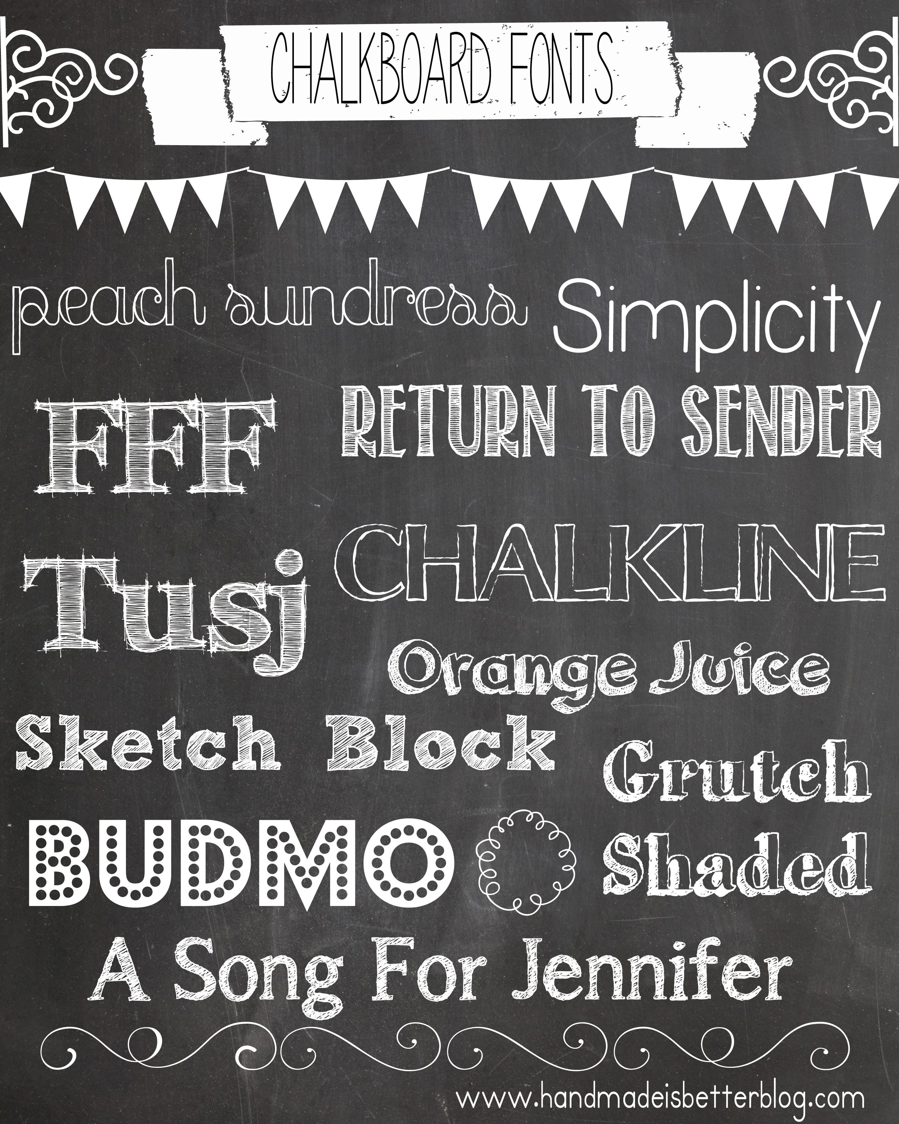 Chalkboard Fonts