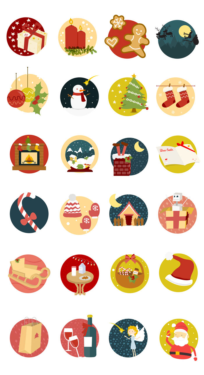 14 Holiday Icons Large Images