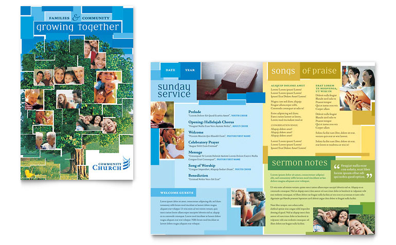 Church Brochure Design Templates