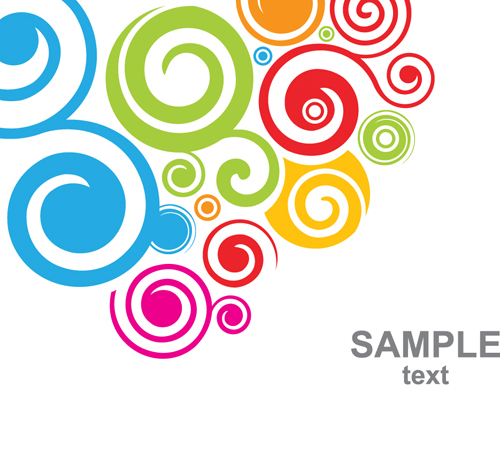 Color Vector Swirls Free Clip Art