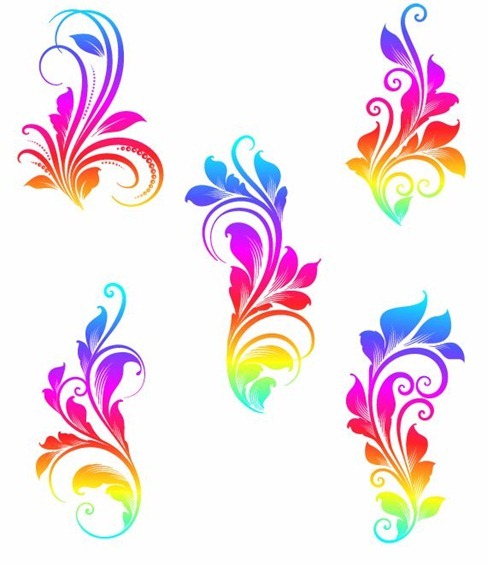 Colorful Vector Graphics Swirls