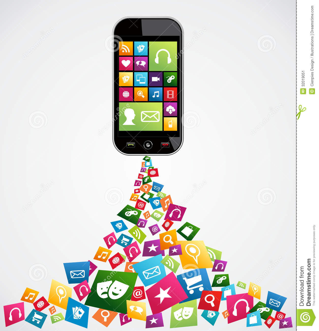 Computer Mobile App Icons