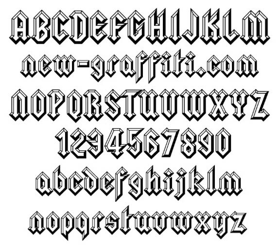 Cool 3D Graffiti Alphabet Fonts Cool 3D Graffiti Alphabet Fonts