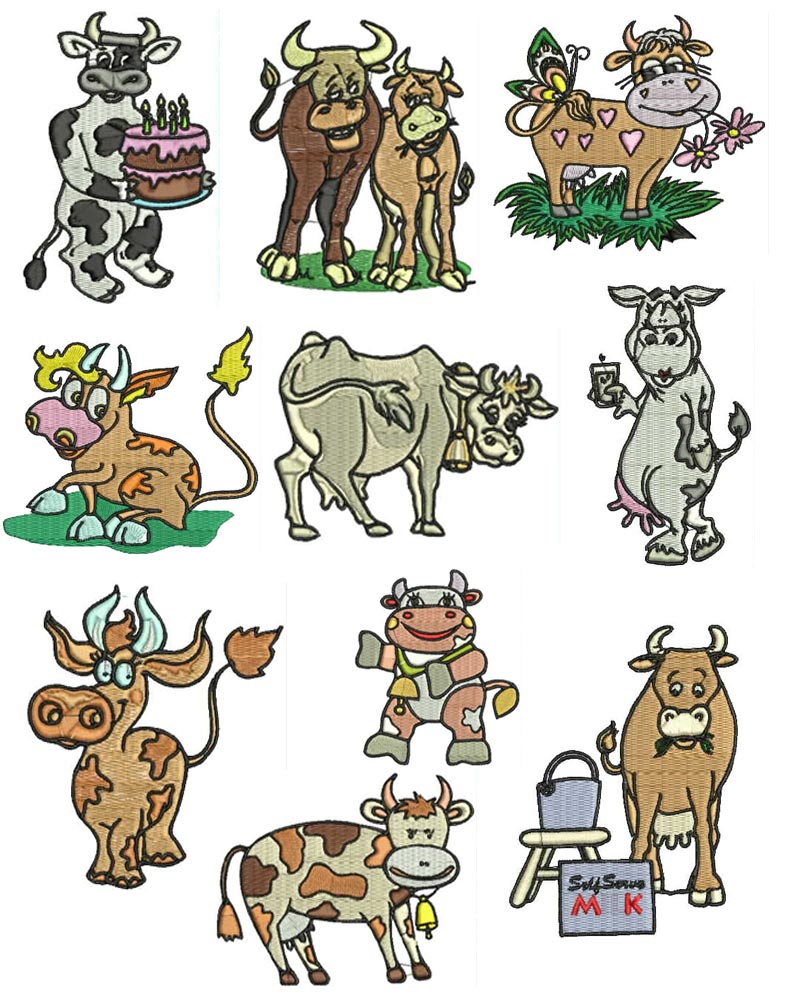 Cow Machine Embroidery Designs