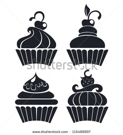 Cupcake Silhouette Vector