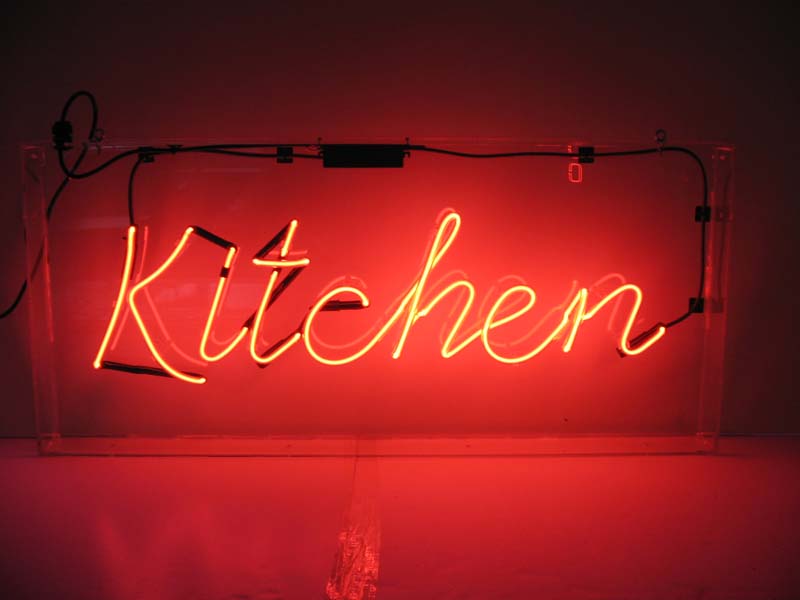 Cursive Neon Font Sign