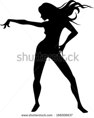 Dancing Girl Silhouette
