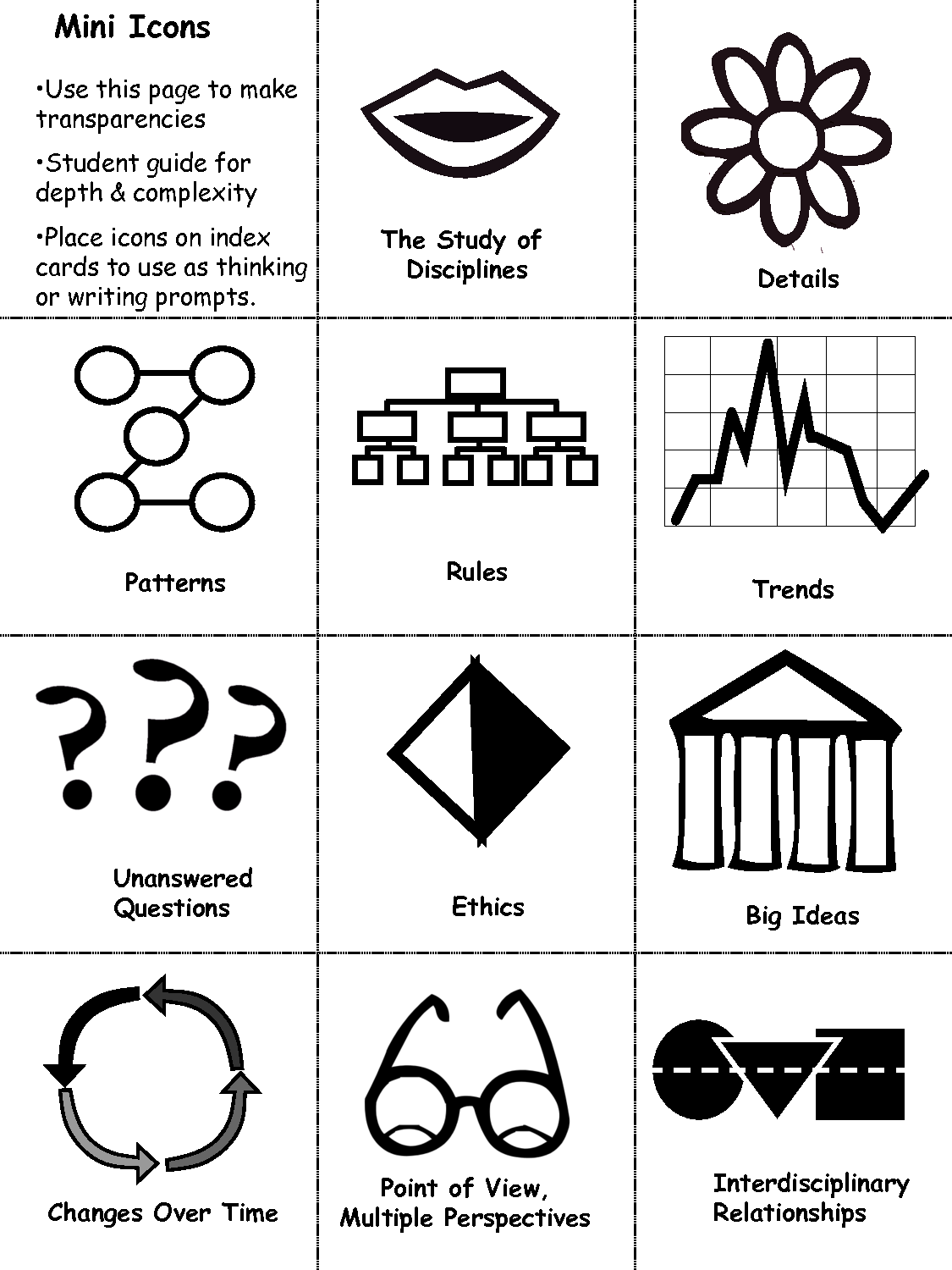 Depth and Complexity Icons