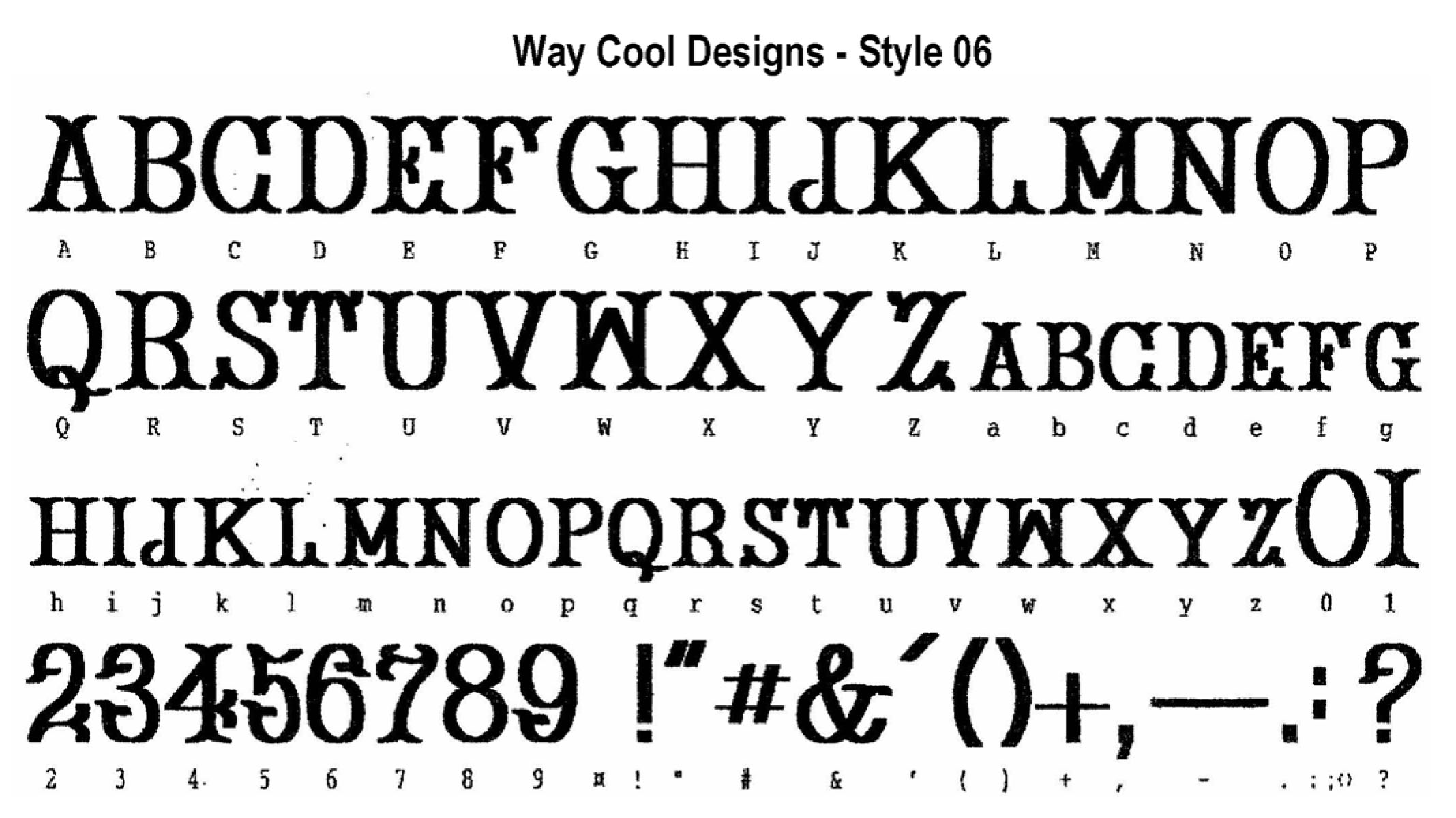 Different Number Styles Fonts