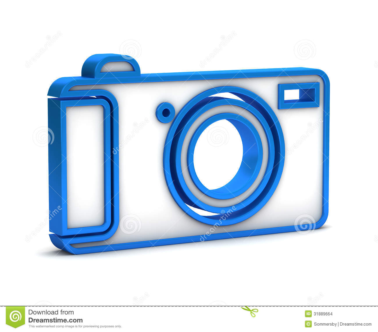 Digital Blue Camera Icon