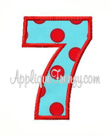 Embroidery Number Applique Font
