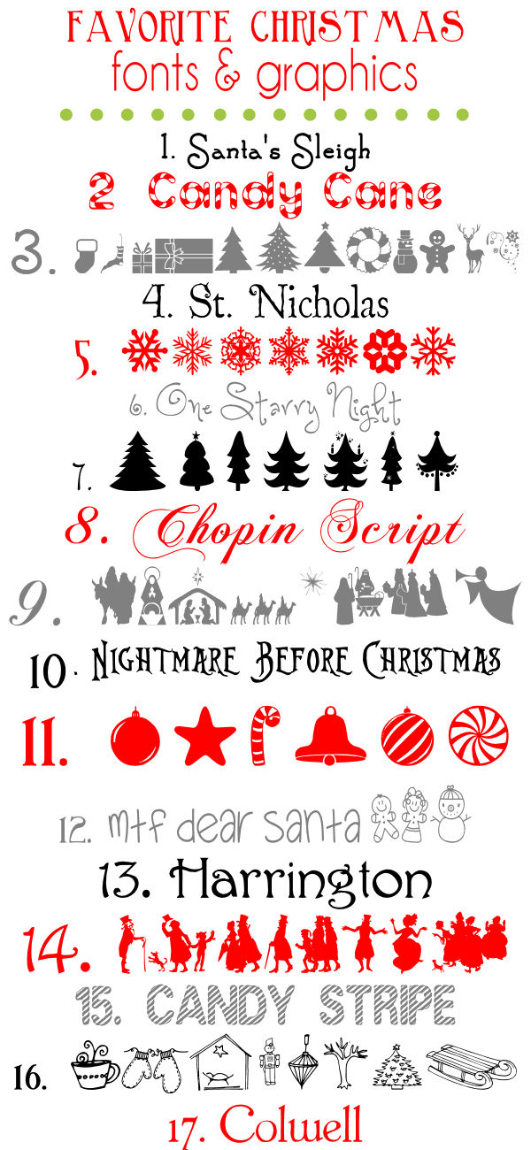 Favorite Free Christmas Fonts Favorite Free Christmas Fonts