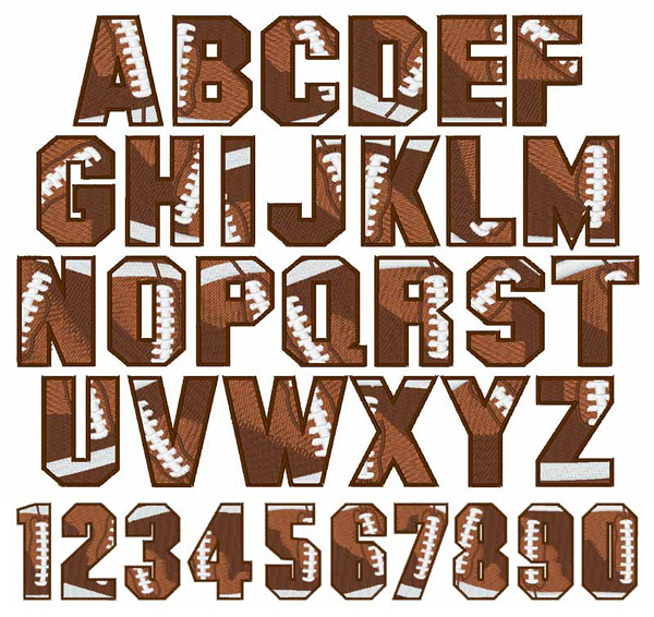 14 Football Alphabet Font Images