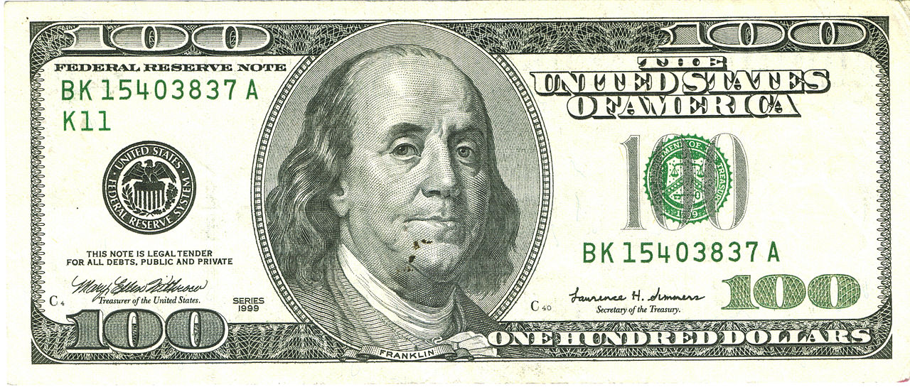 Franklin 100 Dollar Bill