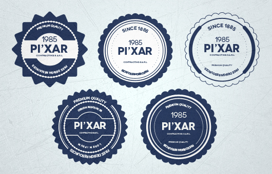 12 Web Design PSD Badge Images