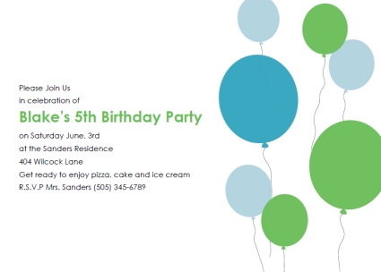 Free Birthday Invitation Templates