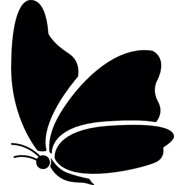 Free Black Butterfly Icon