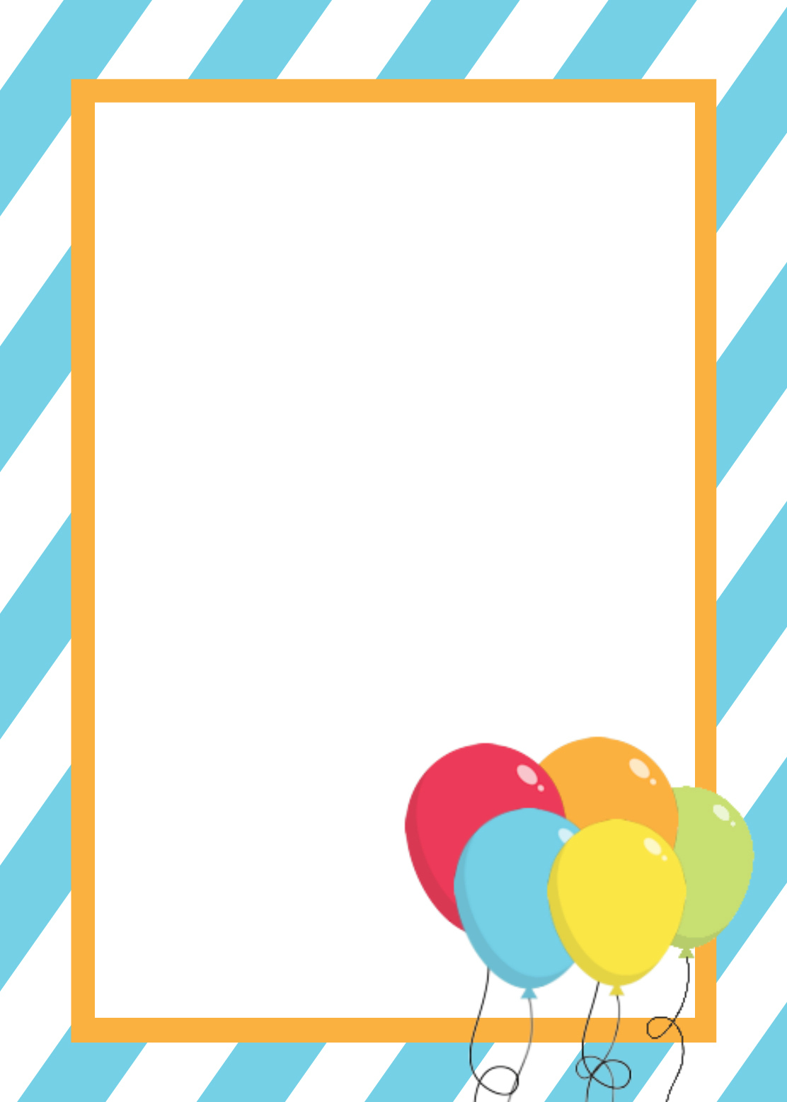 Free Blank Birthday Invitations Template