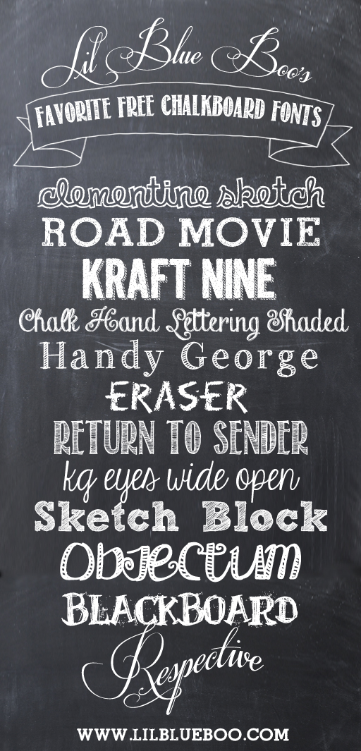 15 Cute Chalkboard Lettering Font Images