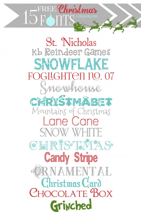Free Christmas Fonts Free Christmas Fonts