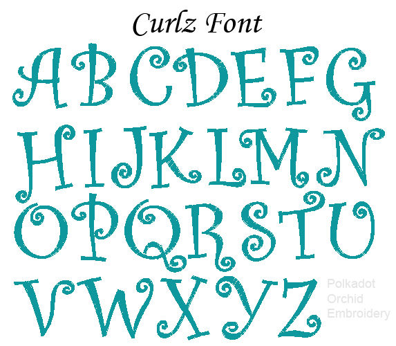 Free Curlz Embroidery Font Download