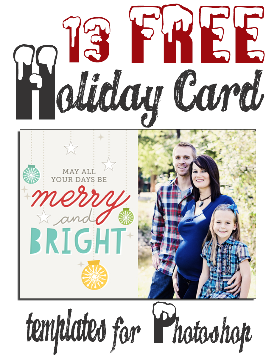 9 Free Christmas Card PSD Template Images