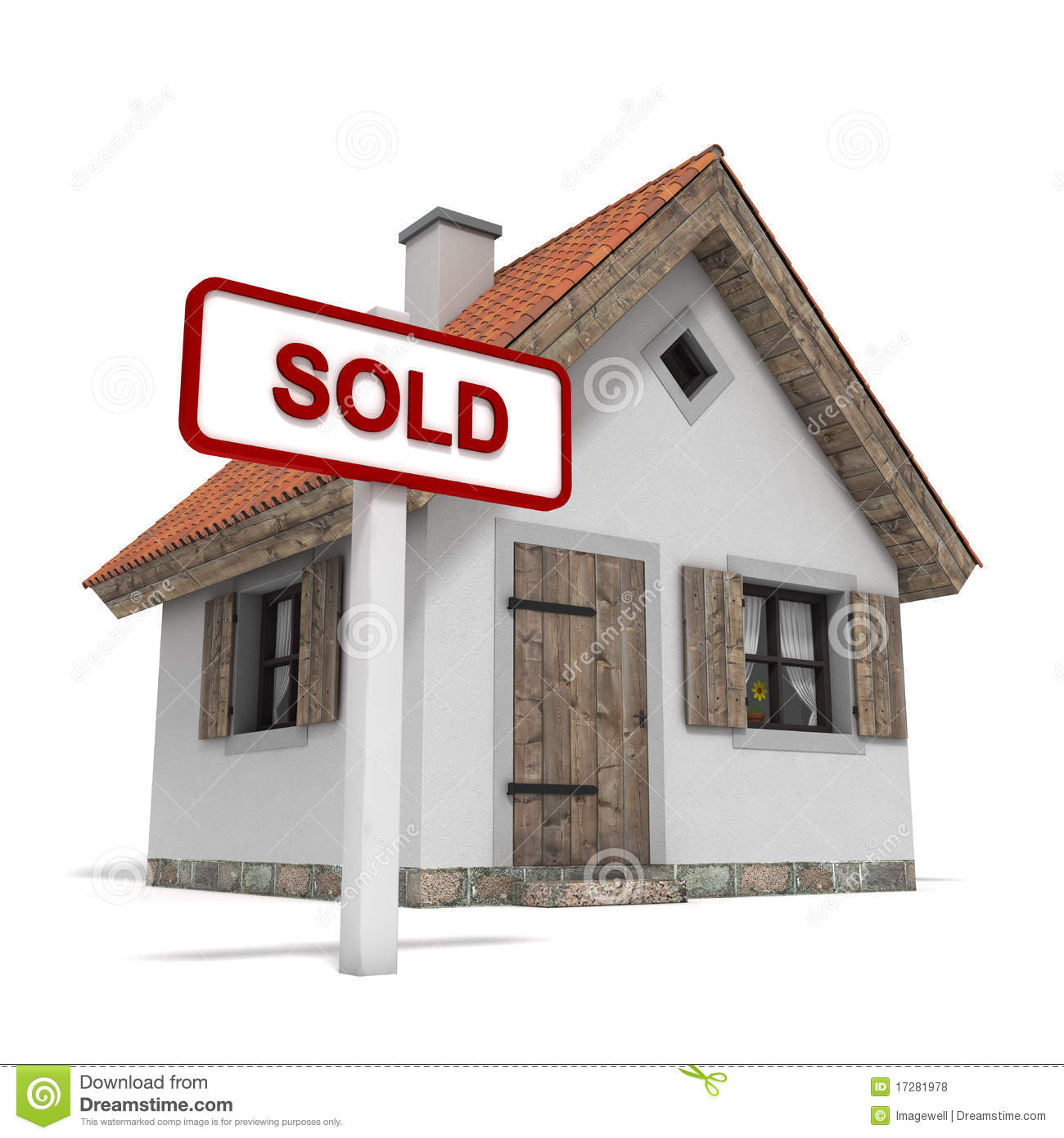 Free Pictures of House with Sold Sign
