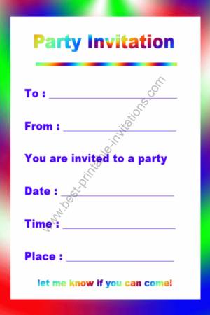 Free Printable Birthday Invitations