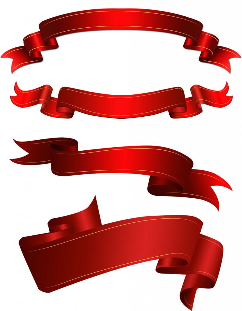 Free Psd Red Ribbons Free Psd Red Ribbons