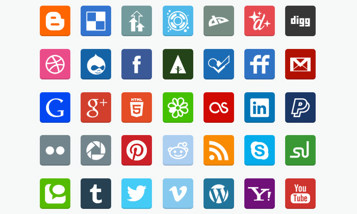 Free Social Media Icons for Websites