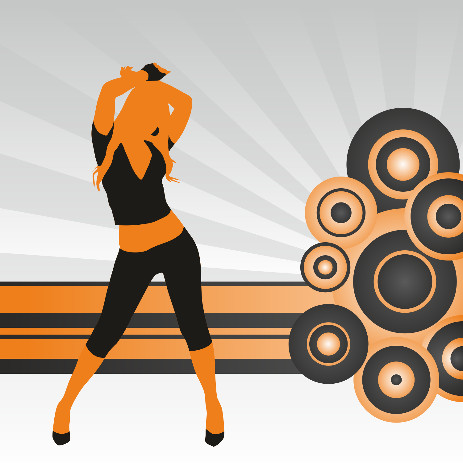 Free Vector Silhouettes Girls Dancing