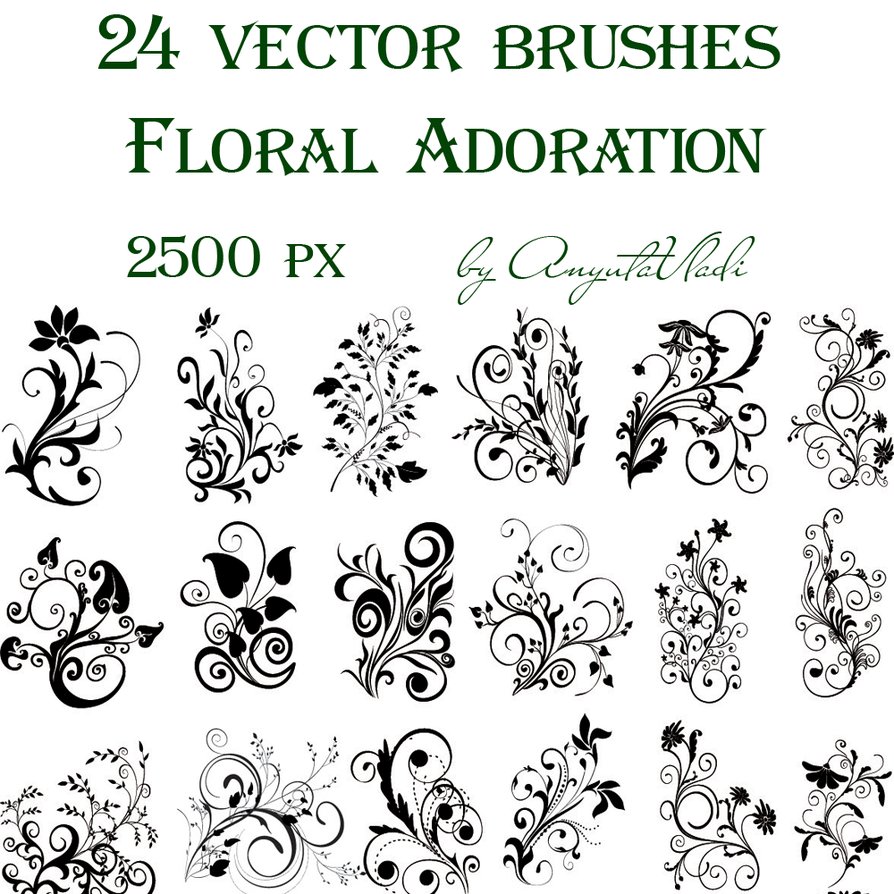 Free Vector Swirls Brushes Photoshop