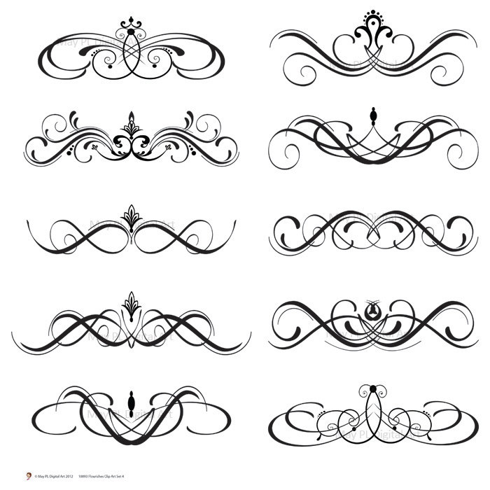 Free Wedding Flourishes Clip Art