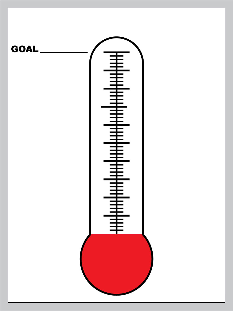 Goal Tracking Thermometer Template