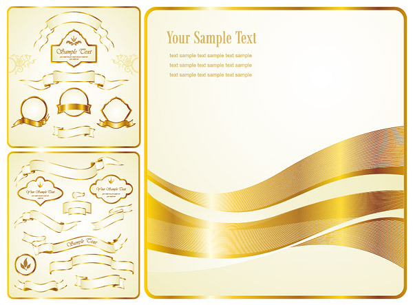 Gold Ribbon Banner Vector Gold Ribbon Banner Vector