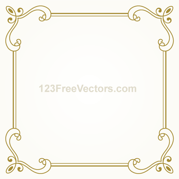 Gold Vintage Frame Vector