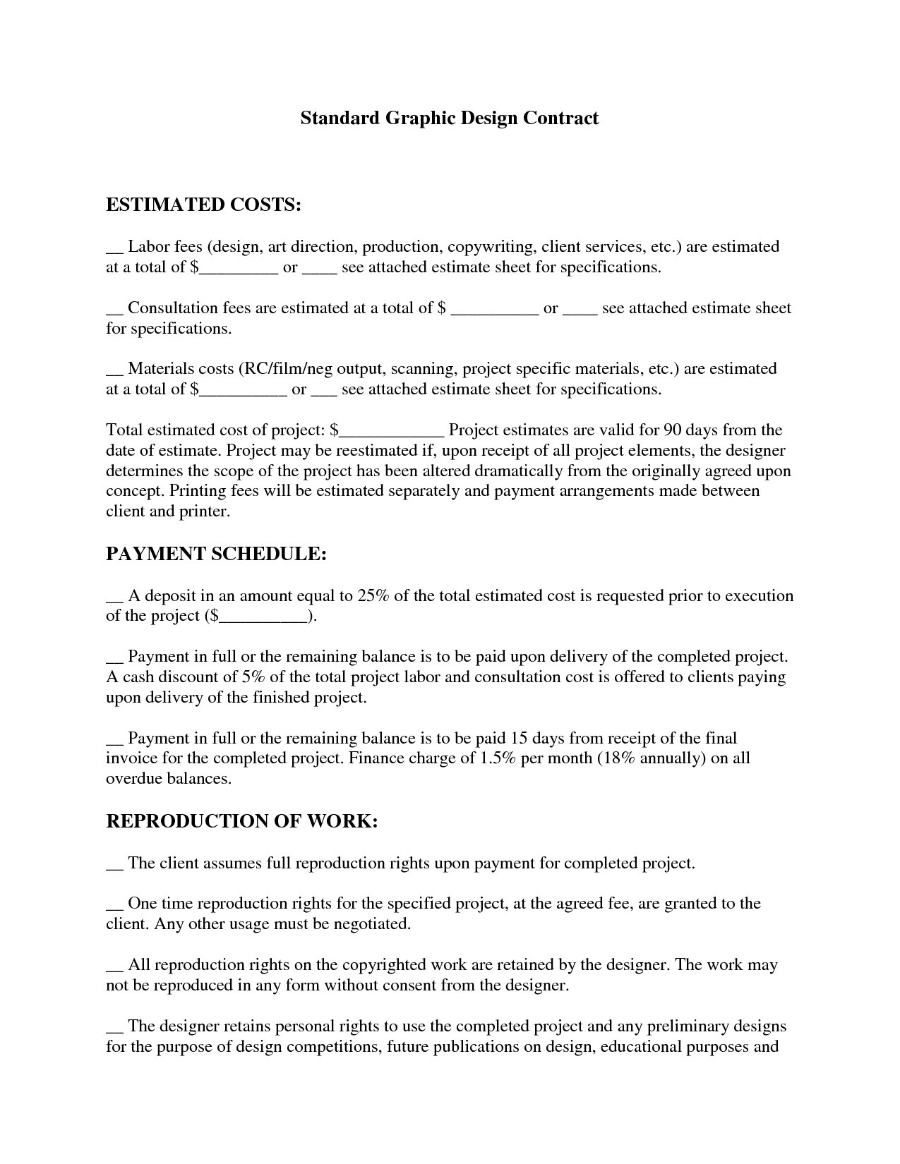 Graphic Design Contract Template
