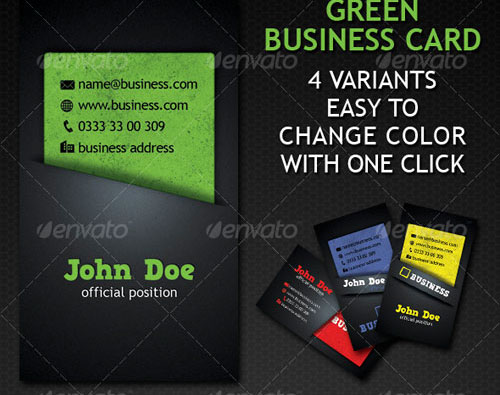 Green Business Card Design