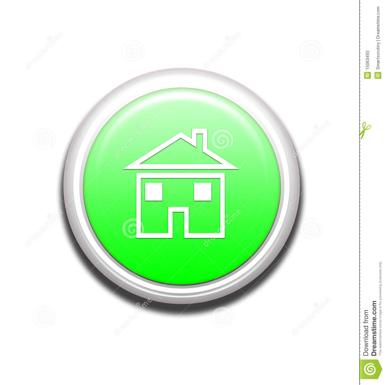 Green Home Button Icon Green Home Button Icon
